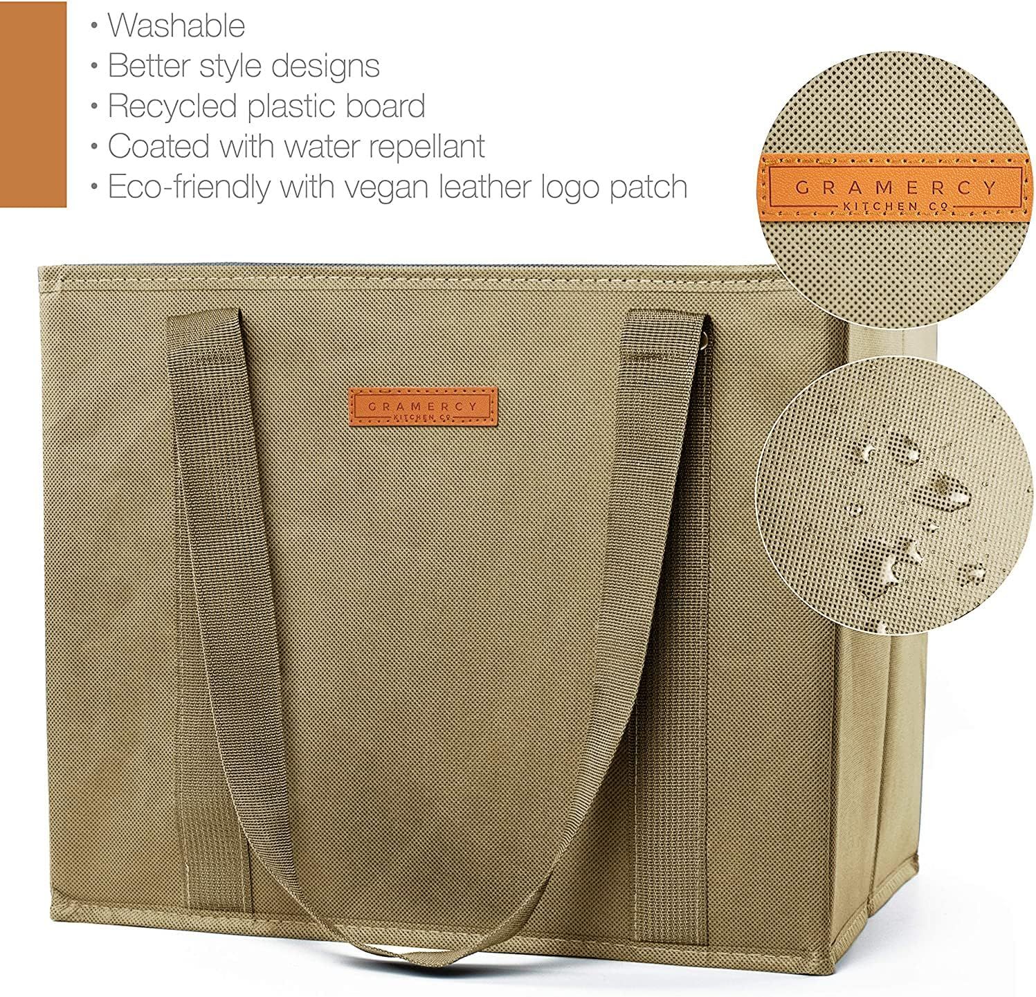 Gramercy Kitchen Reusable Grocery Bags, Reusable Shopping Bags, Tote Bags Bulk, Utility Tote, Bul... | Amazon (US)