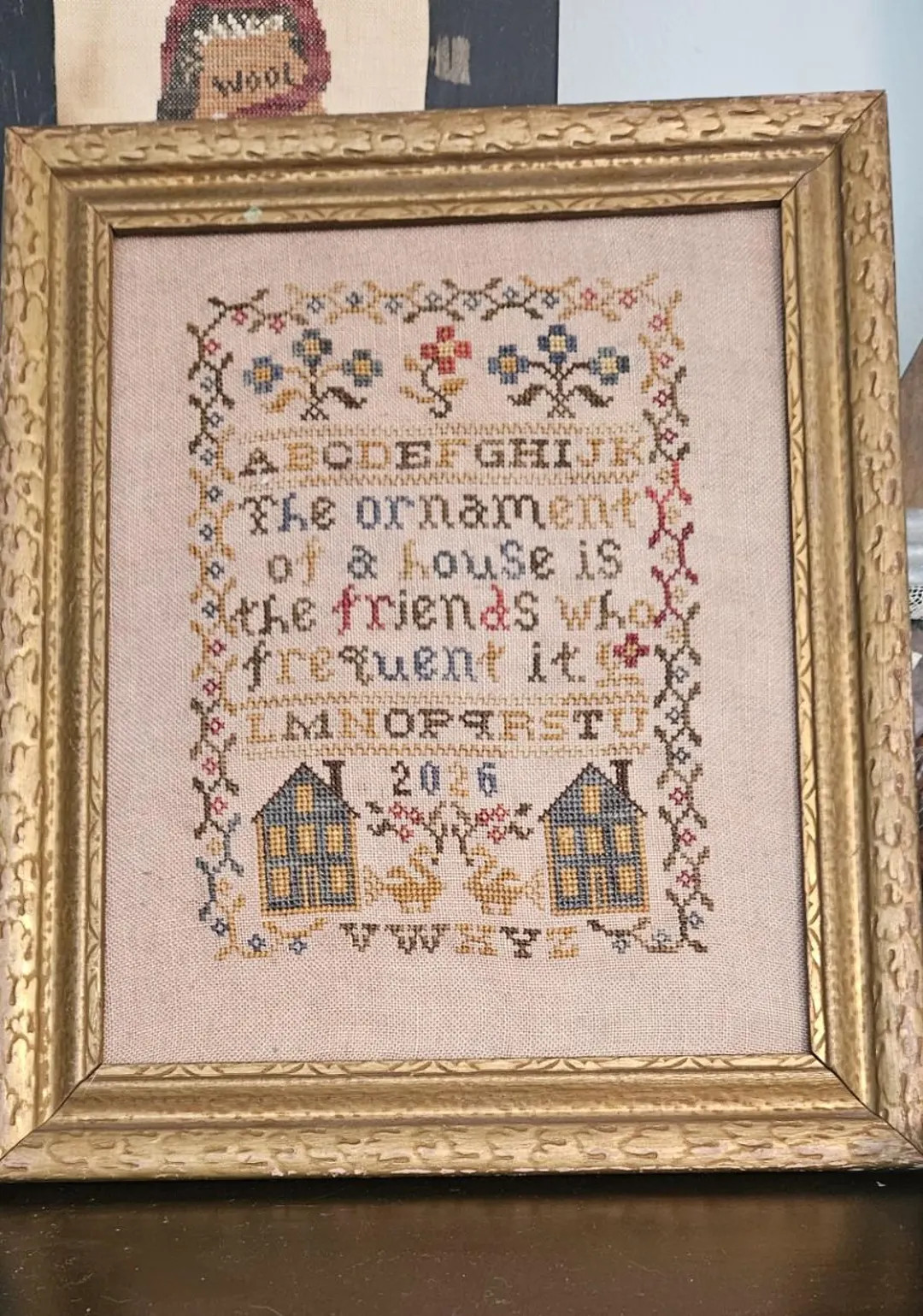 Alphabet Framed Cross Stitch Sampler | Etsy (US)