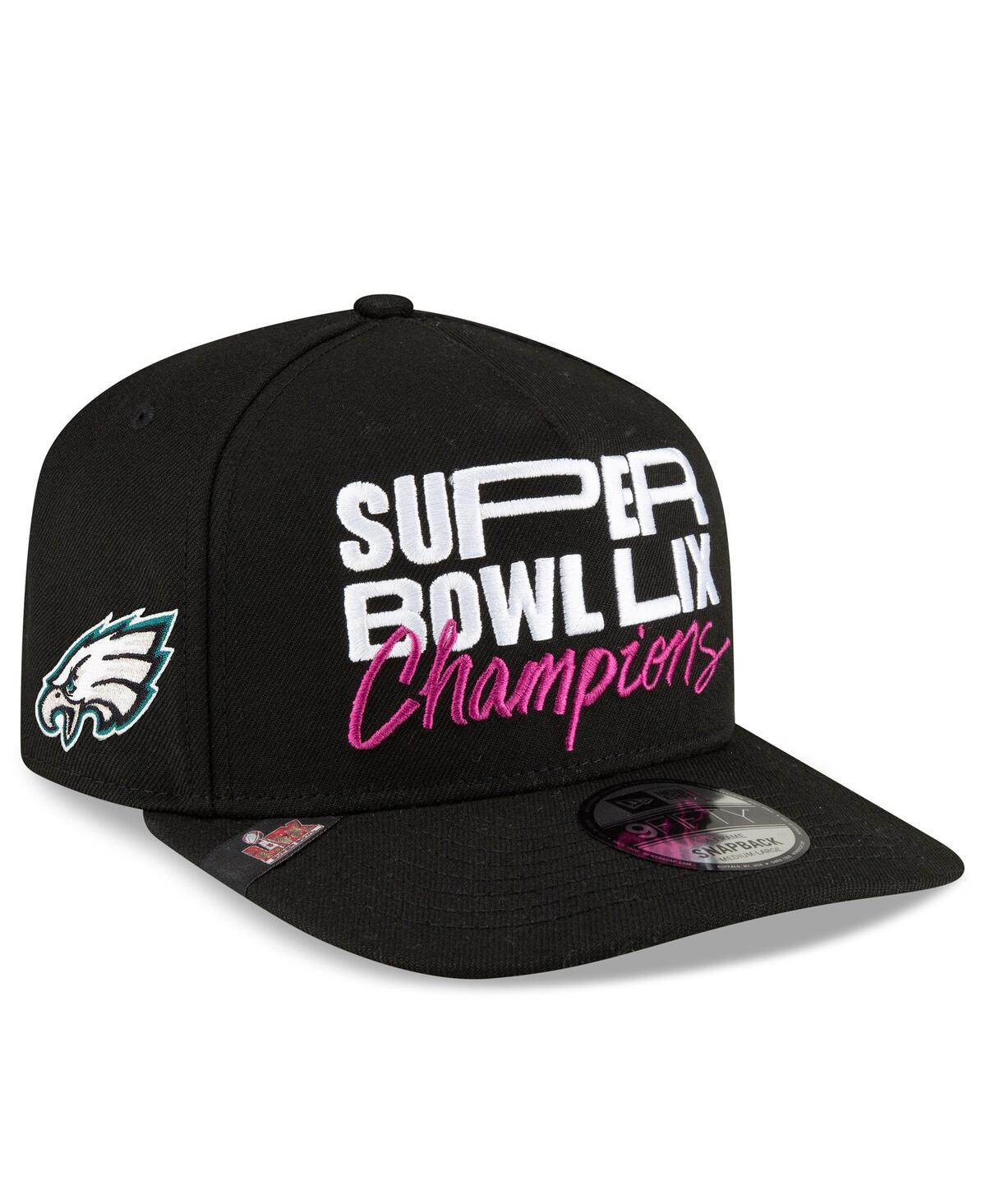 New Era Men's Black Philadelphia Eagles Super Bowl Lix Champions Parade A-Frame 9FIFTY Snapback Hat - Black | Macy's