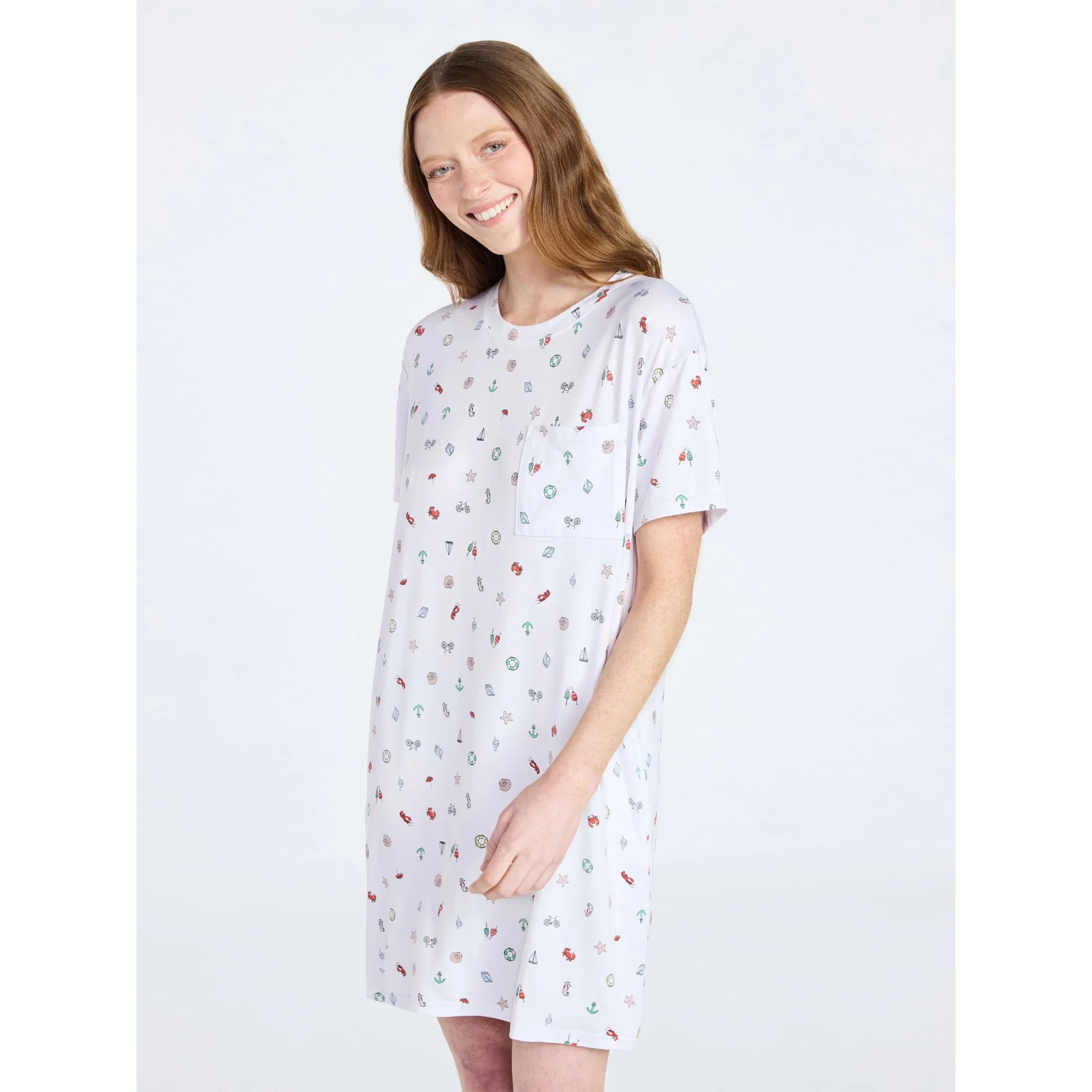 Joyspun Women's Dreamy Soft Collection Short Sleeve Sleepshirt, Sizes S/M-2X/3X | Walmart (US)