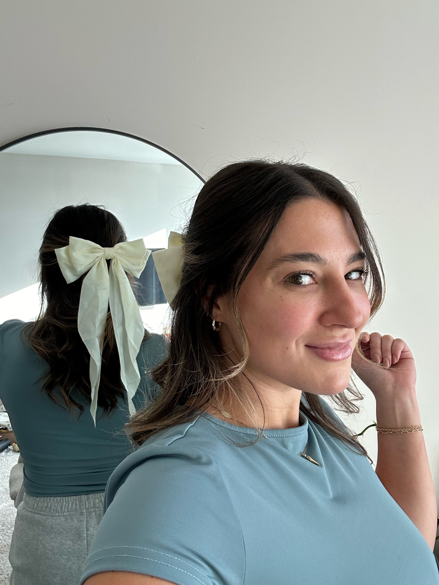 OBSESSED WITH THIS BOW TREND!! These bows from #Amazon come in a 2 pack with the best click so you can easily pull your hair back without any other hair ties or work. Love!now

#LTKstyletip #LTKfindsunder50 #LTKparties
