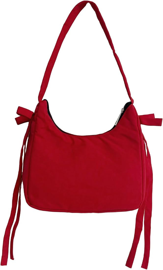 Cute Purses Small Shoulder Bag for Women Y2k Purse Crescent Bag Bow Purse Red Purse Coquette Purs... | Amazon (US)