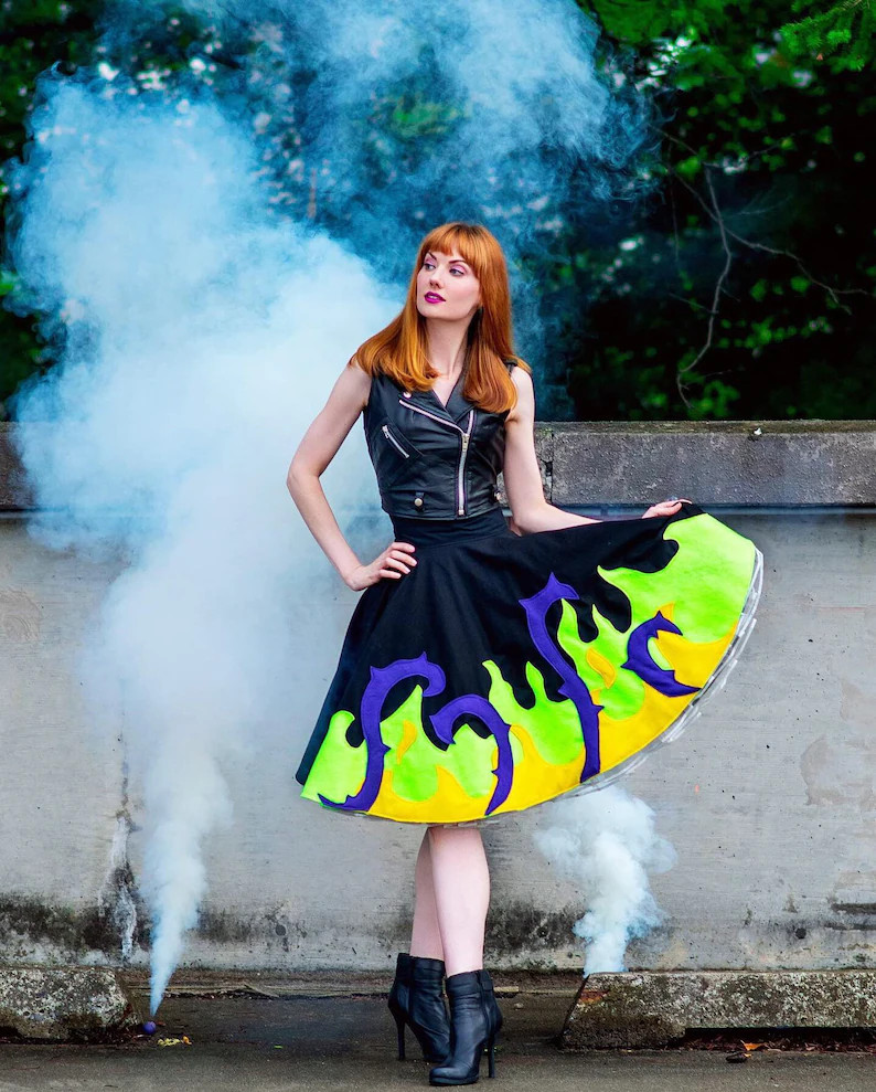 Mistress of Evil Circle Skirt/maleficent/disney Halloween/disney skirt /sleeping beauty/ disney d... | Etsy (US)