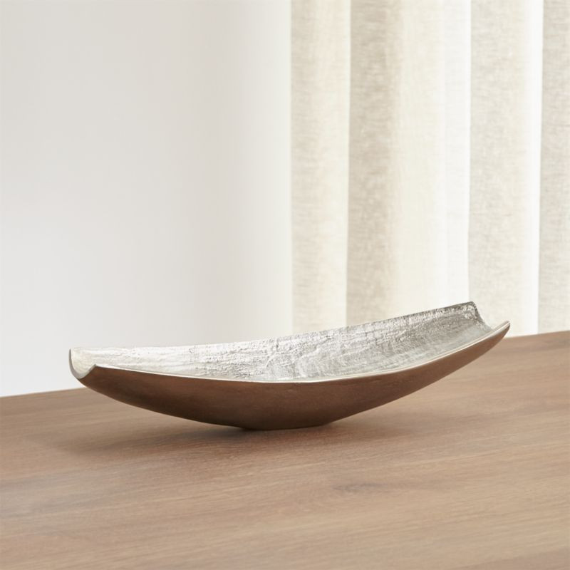 Allegra Centerpiece Silver Bowl + Reviews | Crate & Barrel | Crate & Barrel