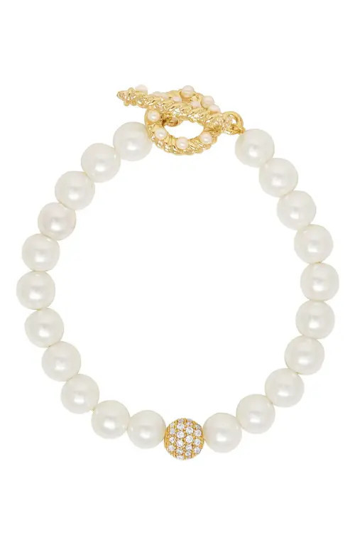 Ettika Pearl Beaded Bracelet in Gold at Nordstrom | Nordstrom