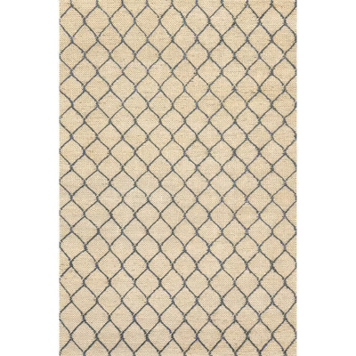 Home Conservatory Tiles Handwoven Jute Indoor Area Rug, 4' x 6', Blue | Target