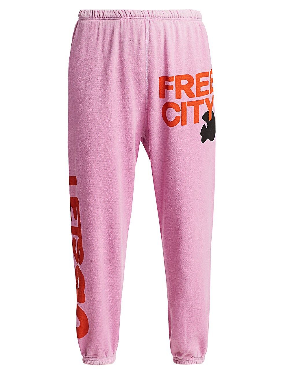 Free City Women's Let's Go Logo Standard-Fit Sweatpants - Pink Gumm - Size Large | Saks Fifth Avenue