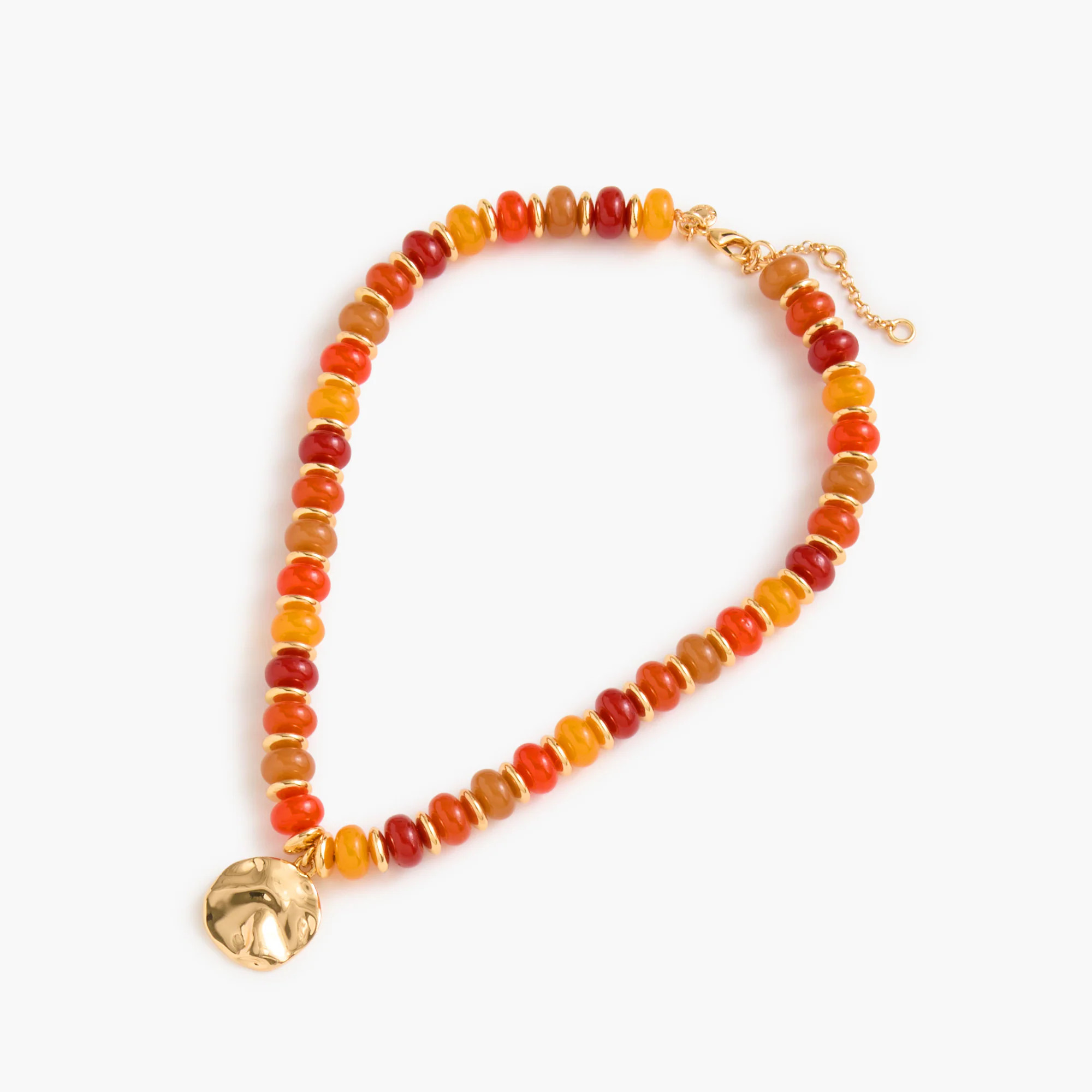Chunky beaded necklace with pendant | J.Crew Factory