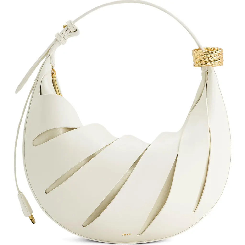 JW PEI Jana Hollow Out Faux Leather Shoulder Bag in White at Nordstrom | Nordstrom