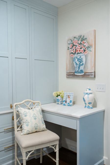 Office decor 🩵 DISCOUNT CODE CHAPPLE15 for 15% off my Lauren Haskell Collection!

Painting art ginger jar hydrangea blue check gingham picture frame Lauren Haskell designs x chapple Chandler LoHome collections pottery ceramics vase frame counter stool white chippendale throw pillow 

#LTKunder50 #LTKhome #LTKstyletip