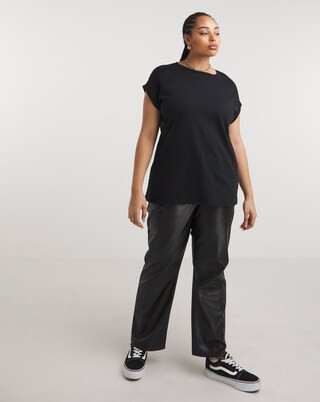 2 Pack Black/Black Boyfriend T-Shirts | Simply Be (UK)