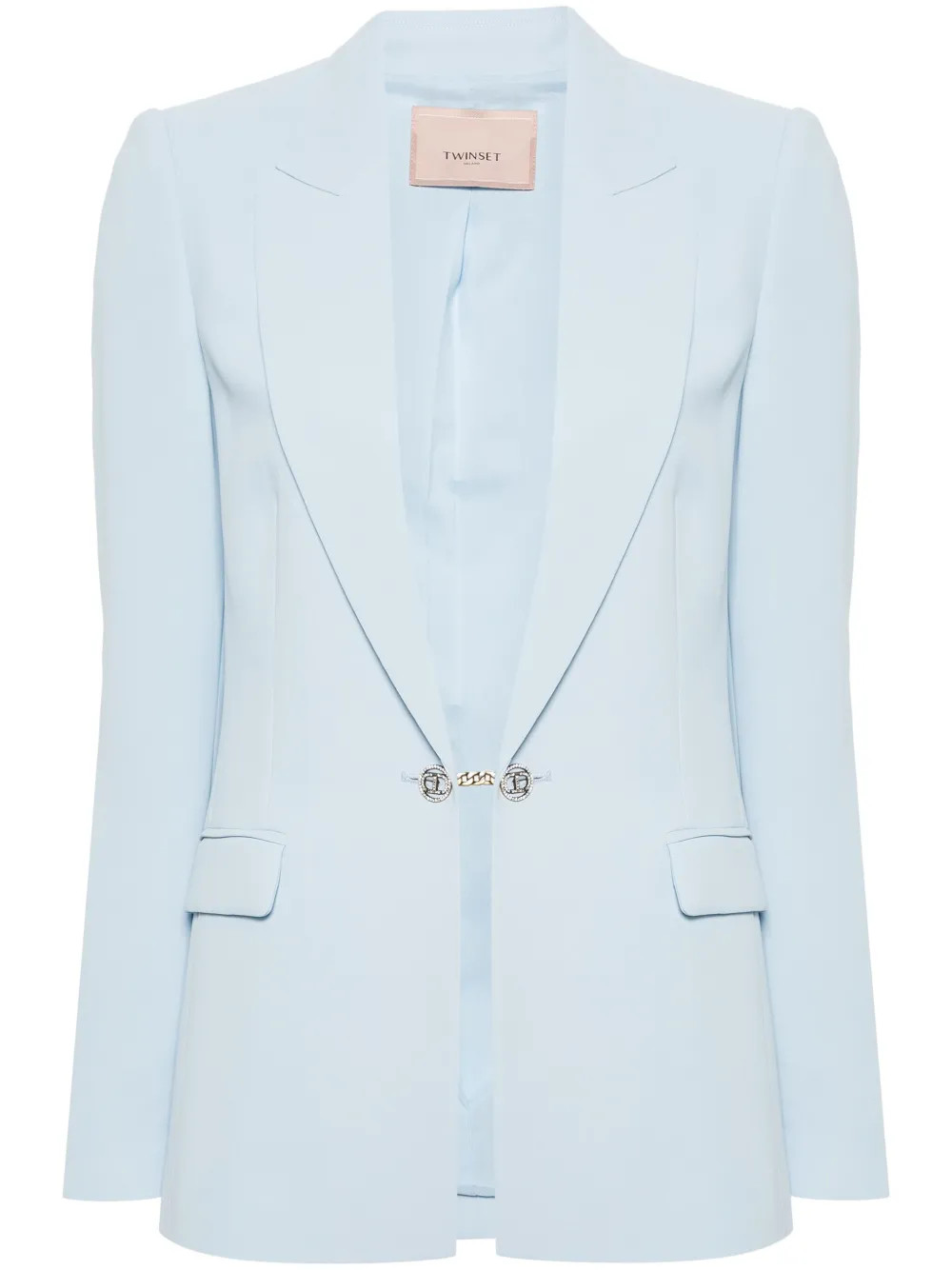 TWINSET Cady Crepe Blazer | Blue | FARFETCH | Farfetch Global