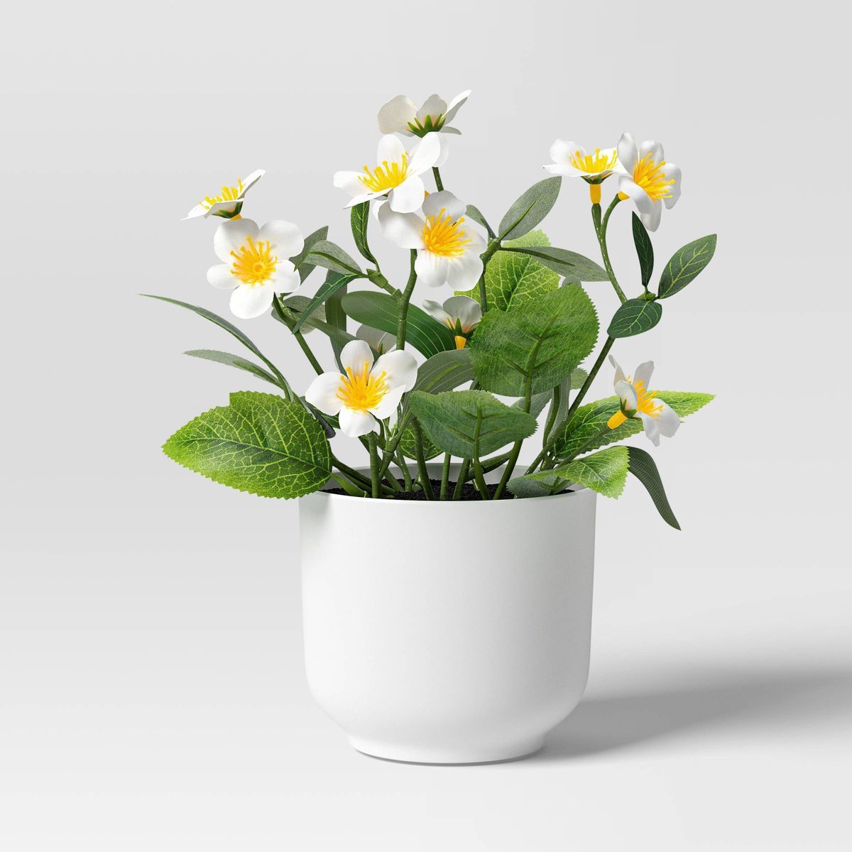 Artificial Spring Floral Mini Arrangement Potted Plant Yellow - Threshold™ | Target
