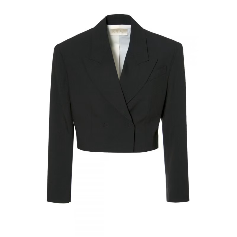 Giorgia Neutral Black Blazer | Wolf & Badger (US)