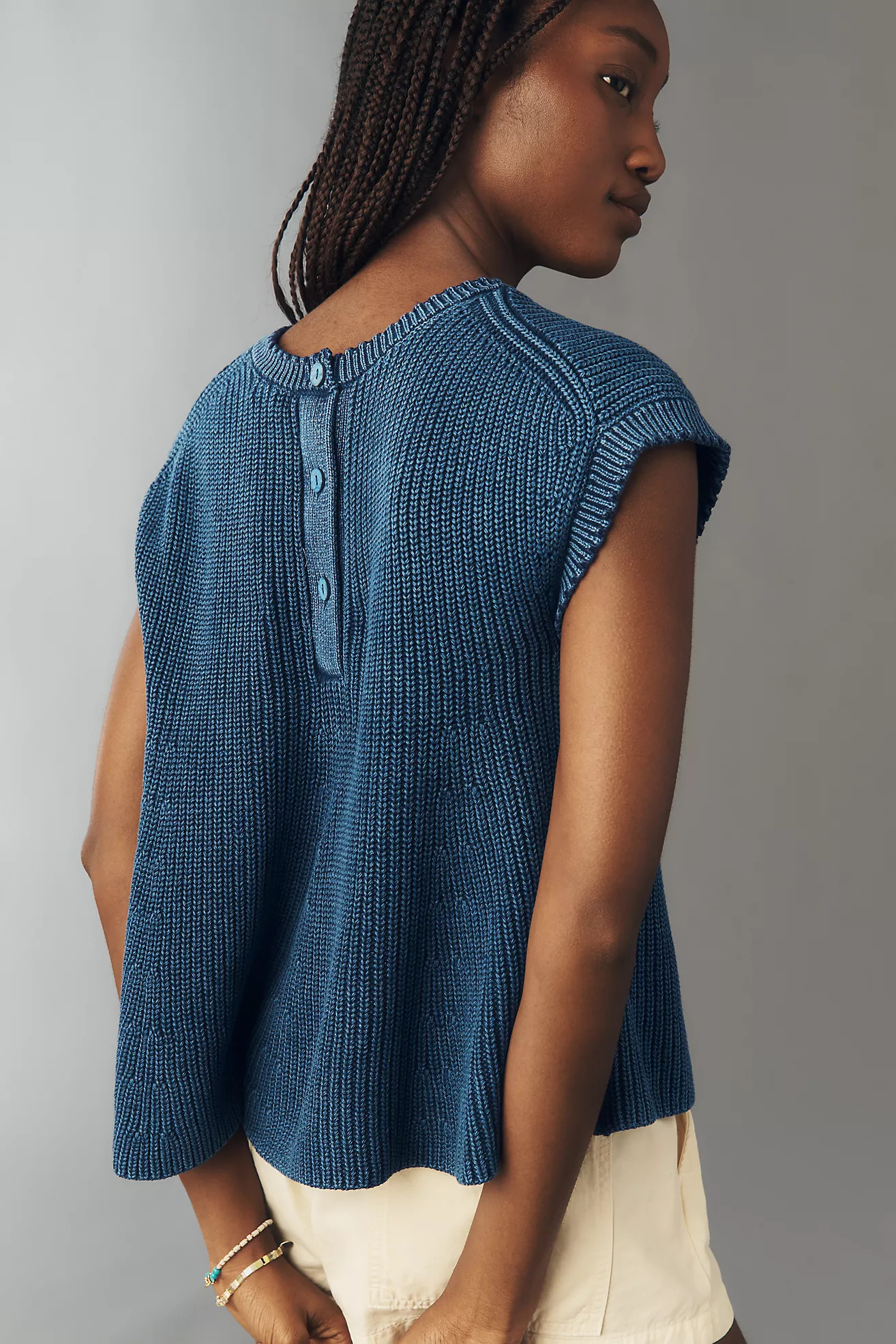 Pilcro Cotton Knit Swing Top | Anthropologie (US)