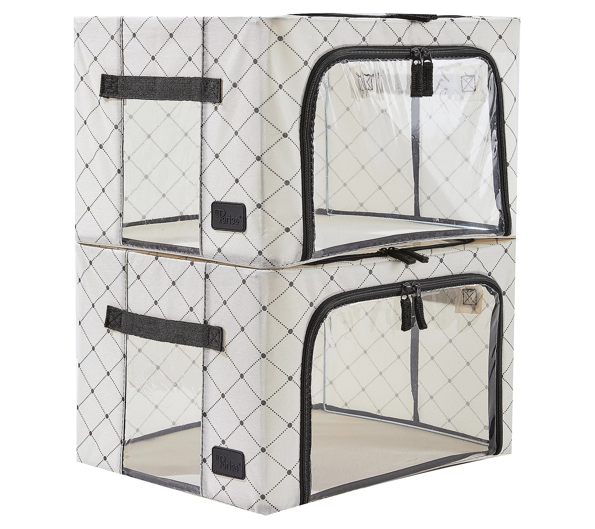 Periea Set of 2 Small Boxes with Double Clear Panels | QVC