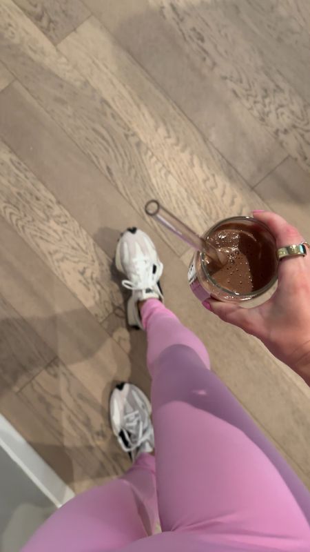 Post workout protein shake. It’s an all in one superfood protein powder so it has wayyyy more than just protein powder. I just mix the chocolate protein powder with water and it tastes like brownie batter. 

#LTKfitness #LTKActive
