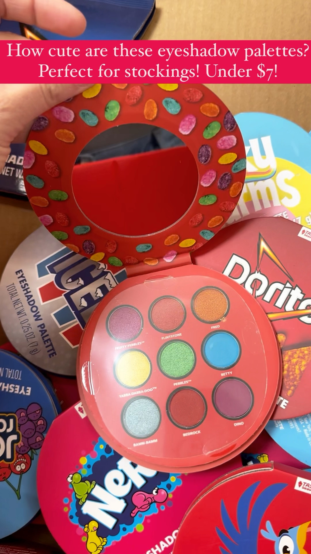 I spotted these adorable eyeshadow palettes at Walmart, and I think they’d make perfect stocking stuffers! There are also matching makeup brushes and flavored lip balms! All under $10 and most under $7! ………………. eyeshadow palette under $10 gifts for her under $10 gifts for girls gifts for friends gifts for teens cheap makeup stocking stuffer under $10 stocking stuffers for teen girls stocking stuffers for girls stocking stuffers for her flavored chapstick cute makeup brushes teen makeup girl makeup girls gifts teens gifts teen gifts girl gifts gifts under $20 gifts under $25 gifts for highschoolers last minute gifts favorite things party gifts favorite things gifts under $10 

#LTKkids #LTKGiftGuide #LTKbeauty