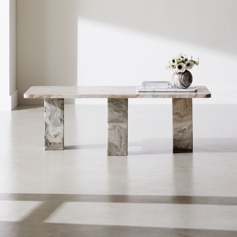 Statement Marble Coffee Table / Coffee Table, Coffee Table Styling, Marble, Marble Table, CB2 | CB2