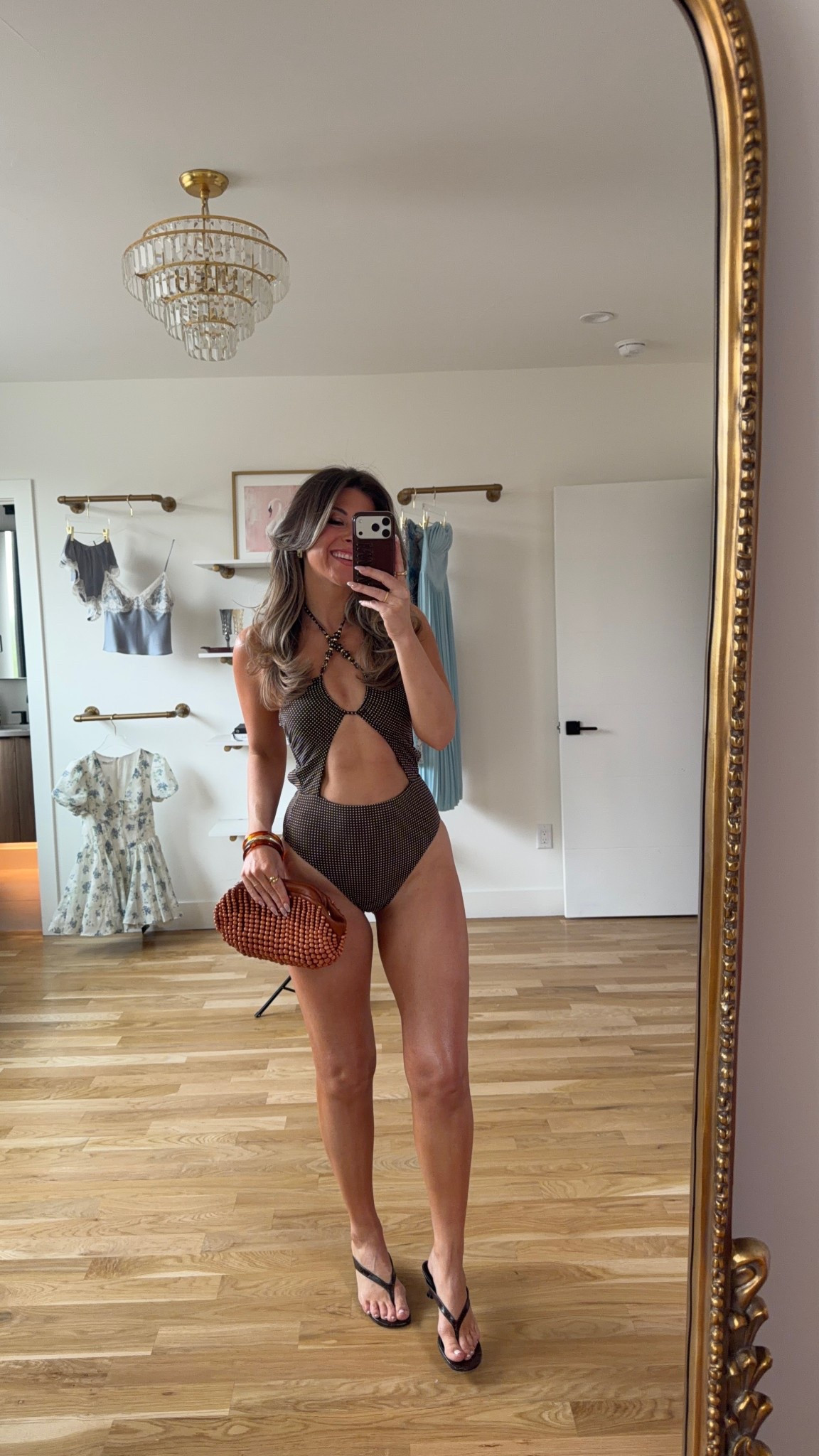 brown small polka dot swimsuit by victorias secret 

vici: emerson30

wearing my usual small

Wedding guest
Spring event
Summer party
Cocktail party
Floral dress
Sundress

#LTKSeasonal #LTKgrwm #LTKootd