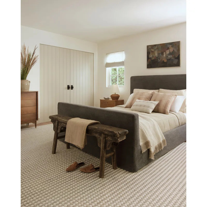 Ojai Checkered Area Rug in Ivory / Natural | Wayfair North America