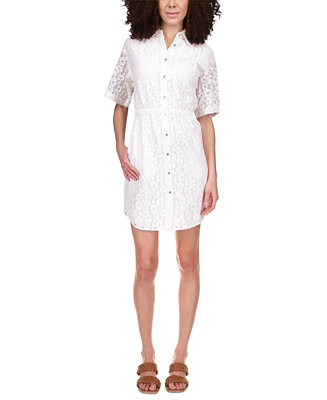 Michael Kors Lace Shirt Dress, Regular & Petite & Reviews - Dresses - Petites - Macy's | Macys (US)