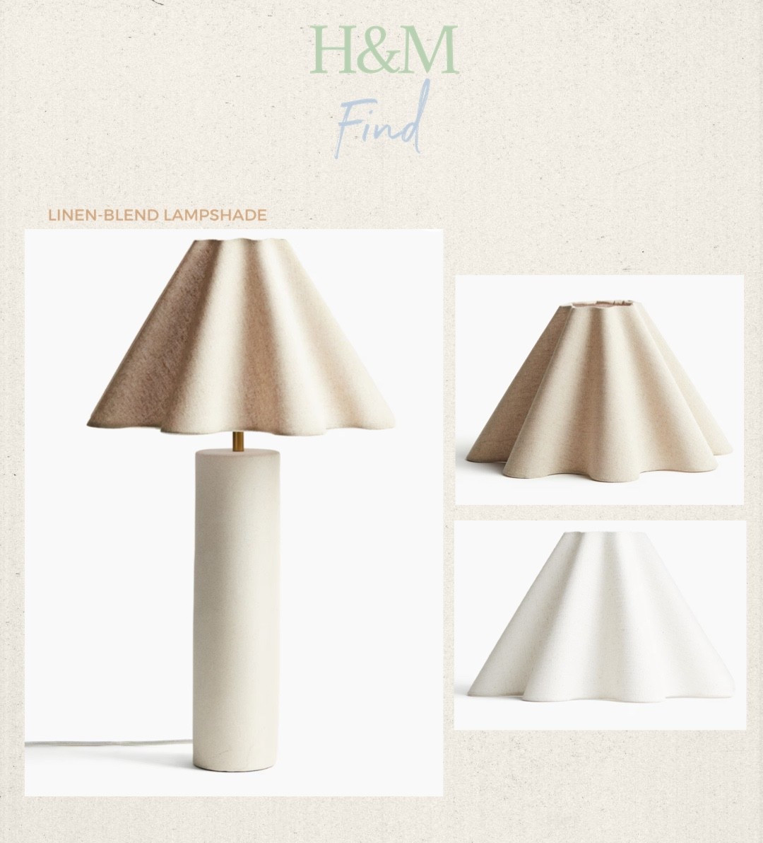 NEW in 🤍 This woven linen blend lampshade is giving elevated classic. The pleated detail + soft lines make it such an easy upgrade. Available in white and light beige. ✨

#LTKSeasonal #LTKU #LTKHome