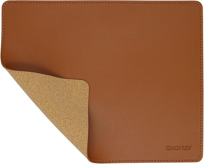 Leather Mouse Pad - Wood Mouse Pad with Stitched Edge,PU Non-Slip Mouse Pad,Double Side Mousepad,... | Amazon (US)