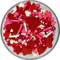 Valentine Hearts Sprinkle Mix Valentine's Pink Red White Sprinkles Jumbo Heart Love Jimmies | Etsy (US)
