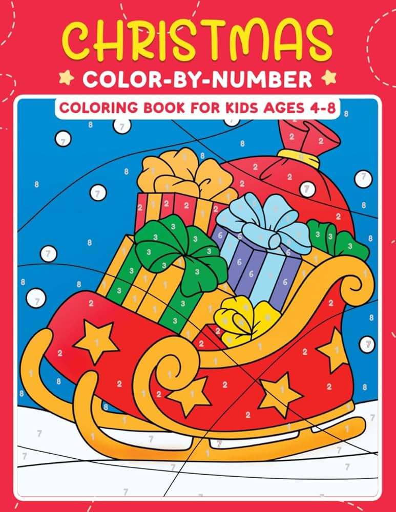 Christmas Color by Number Coloring Book for Kids Ages 4-8: Christmas Coloring Book for Boys and G... | Amazon (US)