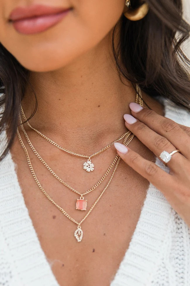 Charmed Layering Necklace DOORBUSTER | Pink Lily
