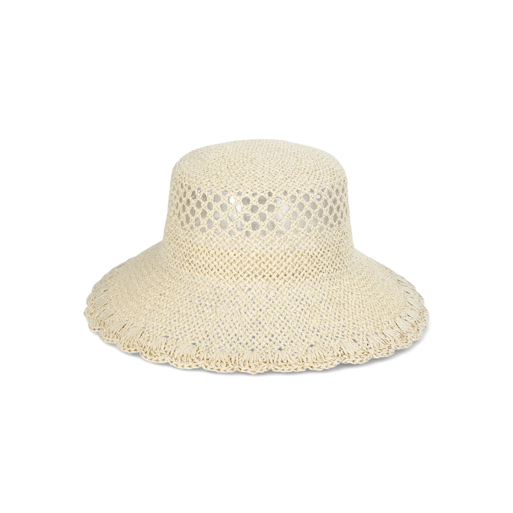 Time and Tru Openwork Paper Bucket, Handmade, One Size, Light Tan | Walmart (US)