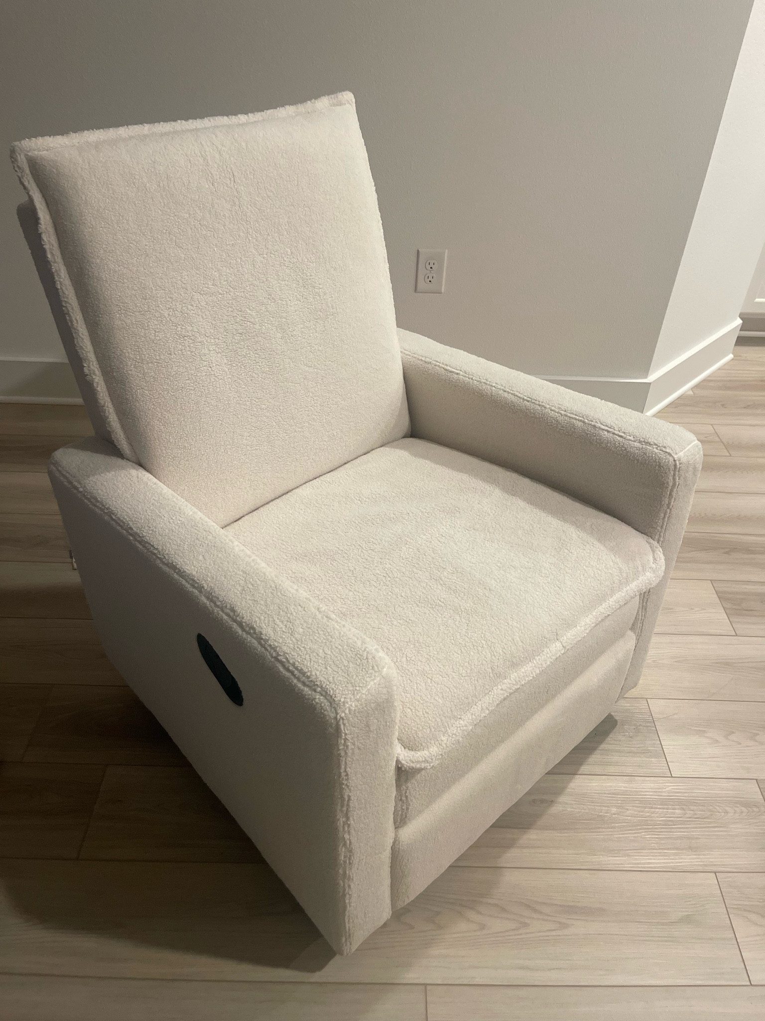 The softest Sherpa glider for our nursery!!! 

#LTKbaby #LTKhome