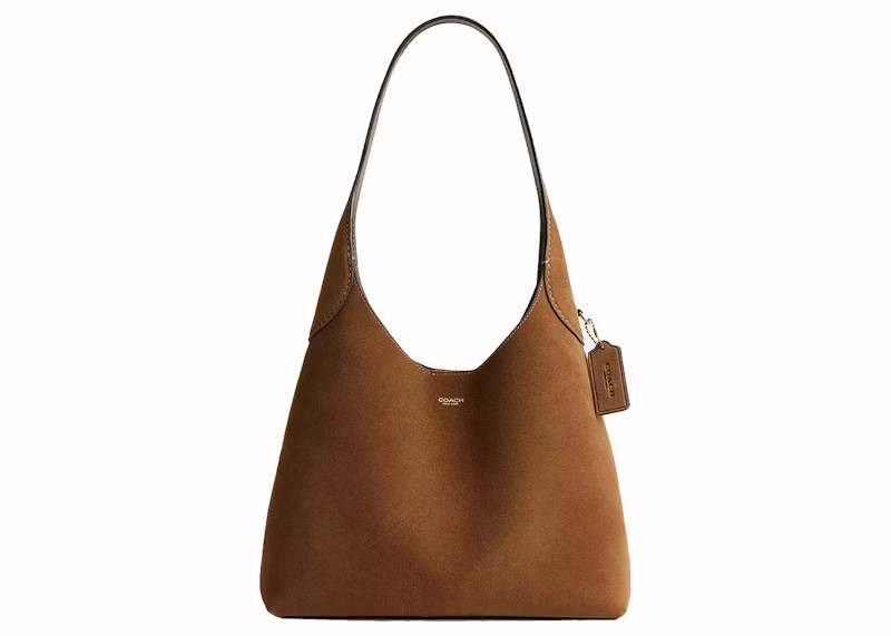 Women's Coach Brooklyn Shoulder Bag 28 in Suede/Brass/Cedar | StockX