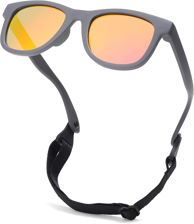 COASION Bendable Flexible Polarized Newborn Baby Sunglasses with Strap for Infant Boys Girls Age ... | Amazon (US)