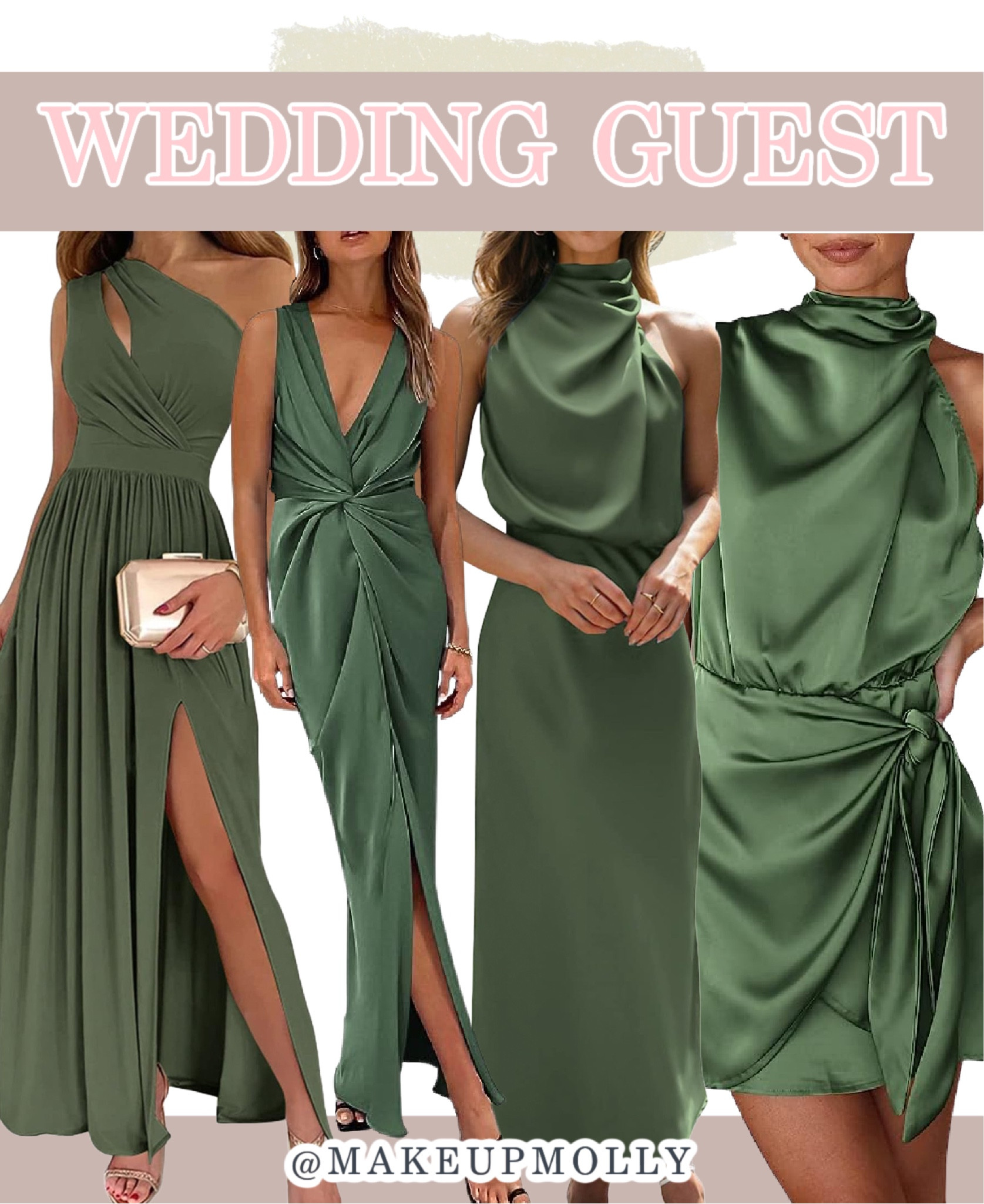slim fit dress slacks Emerald Sexy Side Slit Silky Mismatched Soft Satin Mermaid Long Brides main image 0