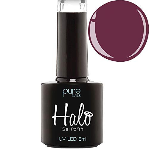 Halo Gel Polish 8ml - Burgundy. UV/LED Gel Nail Polish, Long Lasting & Easy To Apply. Nail Art Colours For Manicure & Pedicure. Gel Polish For Professional & Home Use. | Amazon (UK)