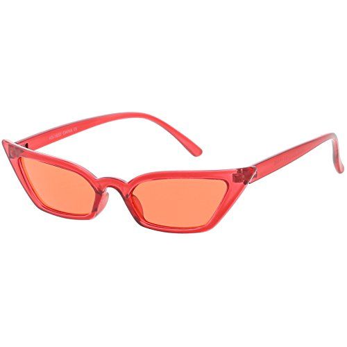 sunglassLA - 90s Small Vintage Cat Eye Sunglasses for Women with Translucent Thin Rectangle Frames ( | Amazon (US)