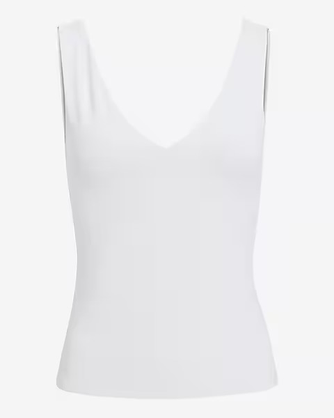 Body Contour High Compression Double V-Neck Tank | Express