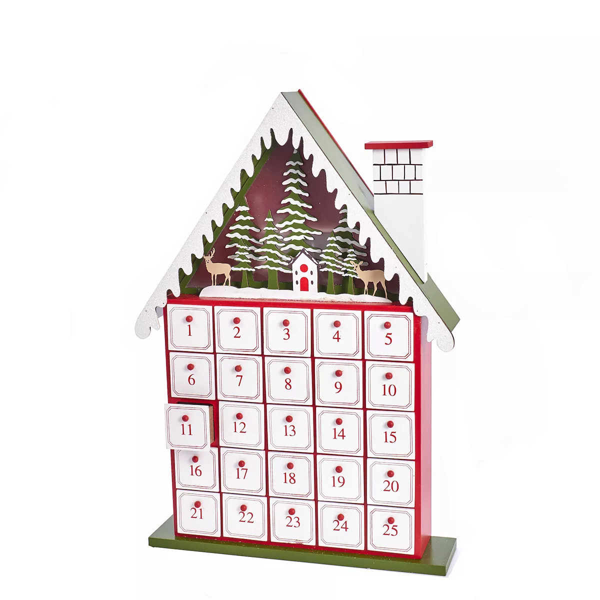 Kurt Adler Light-Up House Advent Calendar Christmas Table Decor | Kohl's