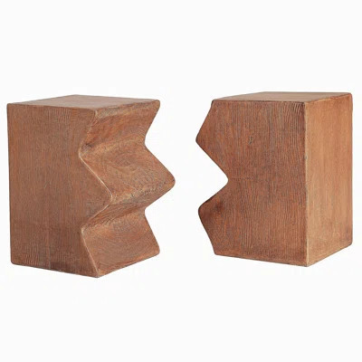 MGO Side Table, Set of 2 Rectangular Outdoor Side Tables, Decorative Garden Stools for Indoor Outdoor, Accent Table,Patio Side Table,Nesting End Table | Wayfair North America