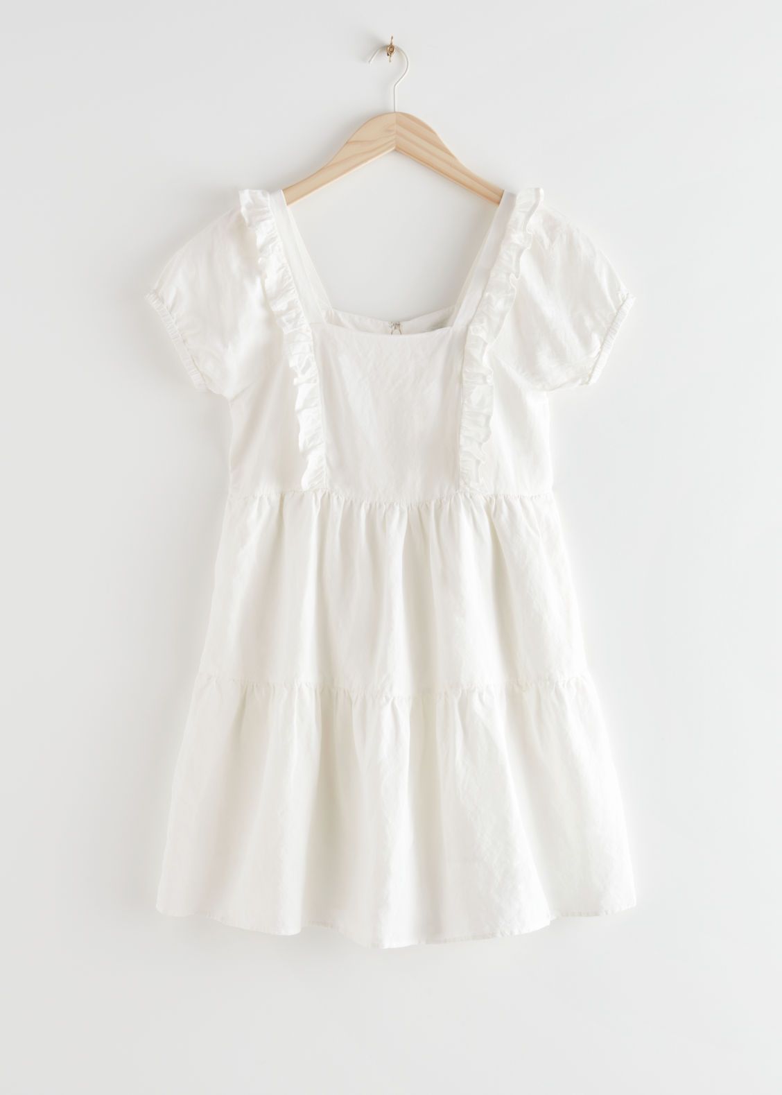 Tiered Ruffle Mini Dress - White | & Other Stories (EU + UK)