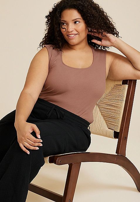 Plus Size Ribbed Square Neck Tank Top | Maurices