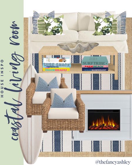 Coastal living room. Coastal family room. Coastal vibes with pops of color  

#LTKSeasonal #LTKStyleTip #LTKHome