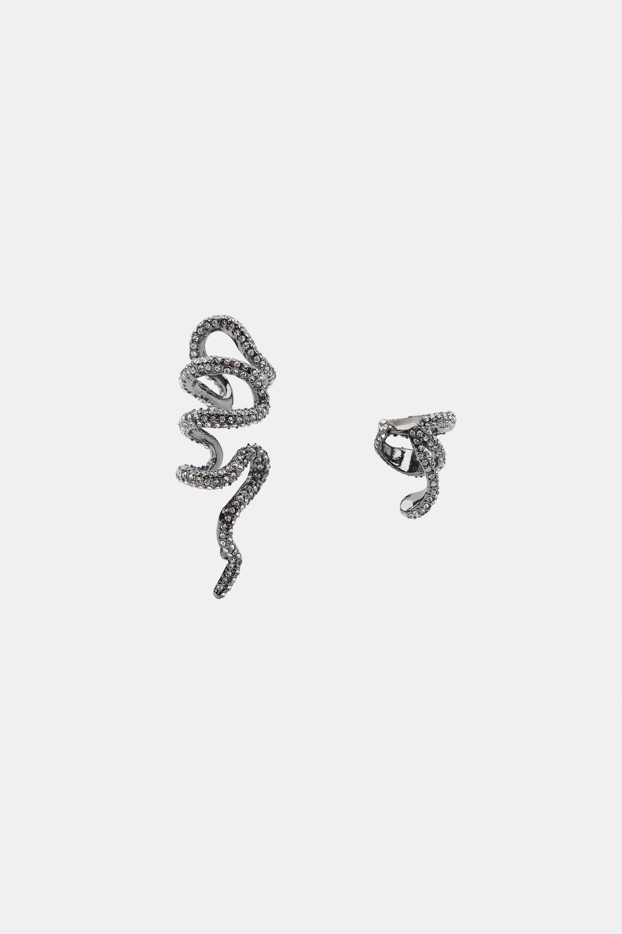 PACK OF 2 SPARKLY EAR CUFF EARRINGS | Zara US