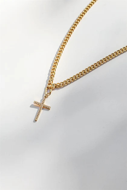 Stone Cross Necklace | SABO SKIRT (Global)