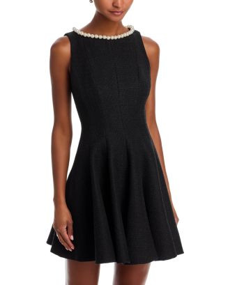 Faux Pearl Trim Tweed Sleeveless Mini Dress - Exclusive | Bloomingdale's (US)