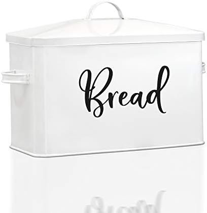 Home Acre Designs Farmhouse Metal Bread Box for Kitchen Counter - Large Container for Countertop ... | Amazon (US)