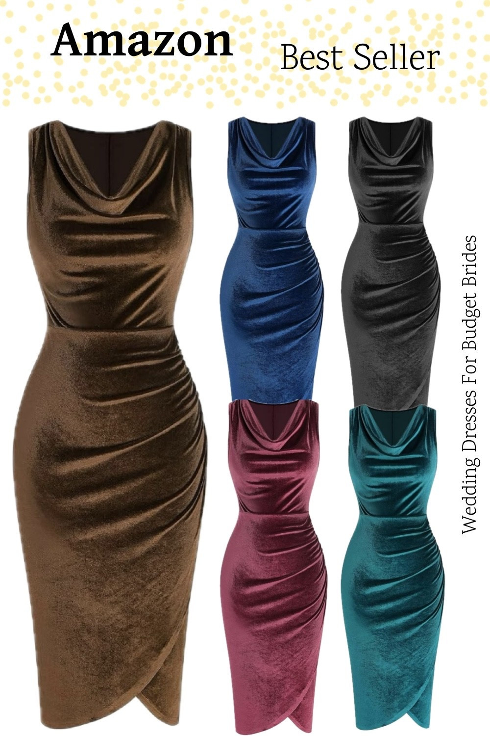 Best selling velvet cowl neck cocktail dress for a winter wedding. On Amazon and under $50. Lots more colors!

#LTKSeasonal #LTKFindsUnder50 #LTKWedding