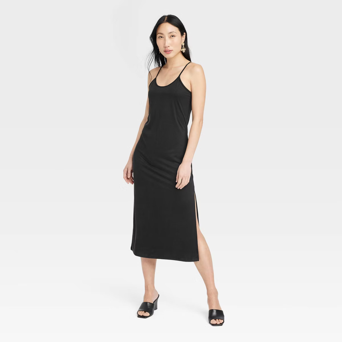 Women's Rib-Knit Midi Cami Dress - A New Day™ | Target